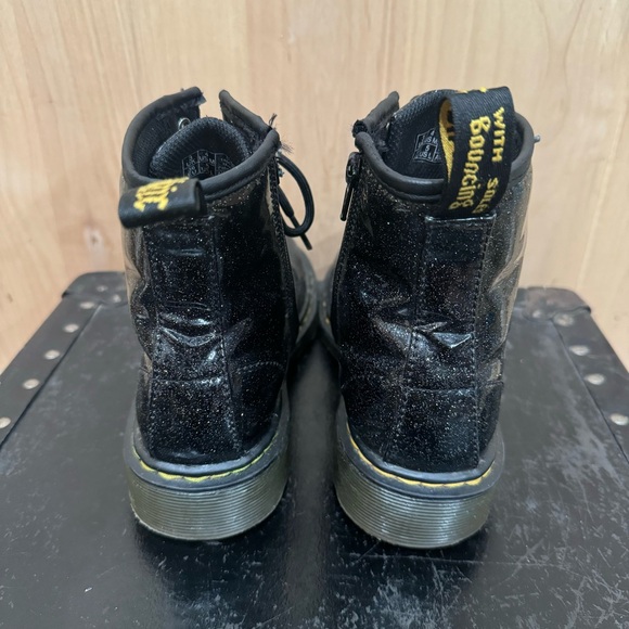 Dr. Martens 1460 Glitter J Boots Size 5 Lace Up Black Combat Boots Women's - Picture 9 of 15
